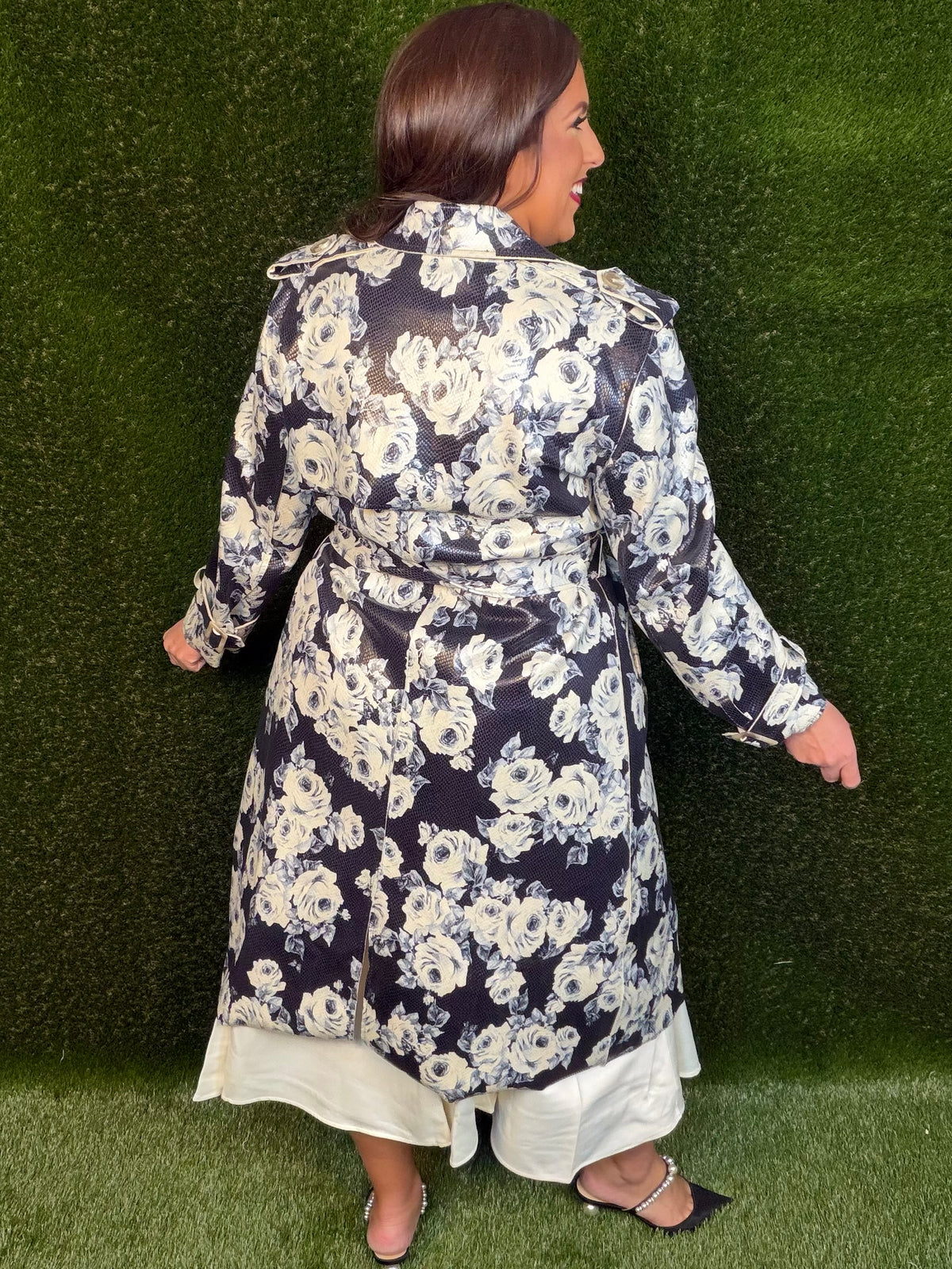 Enchanted Florals Trench Coat
