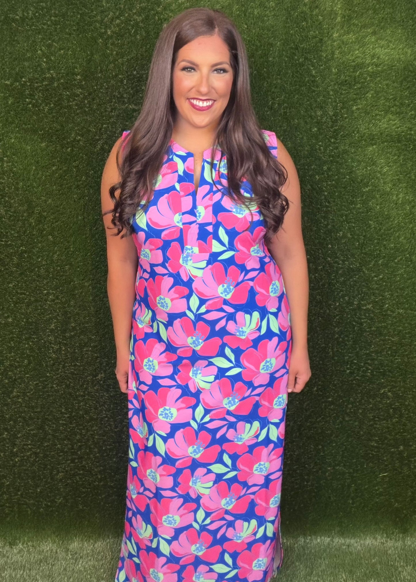 Sugar Magnolia Maxi Dress - Cobalt Blue