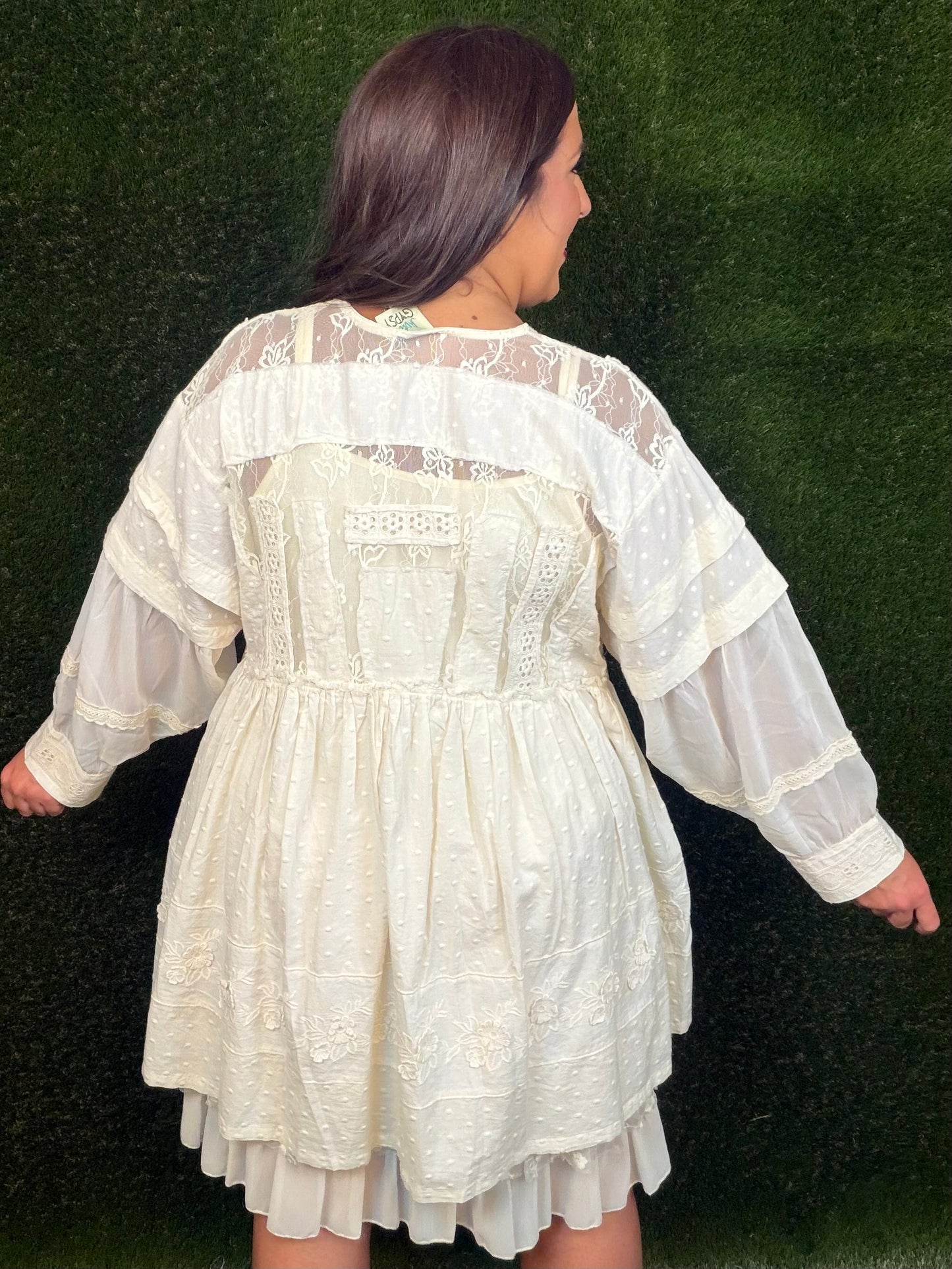 Romantic Views Tunic Dress - Cream