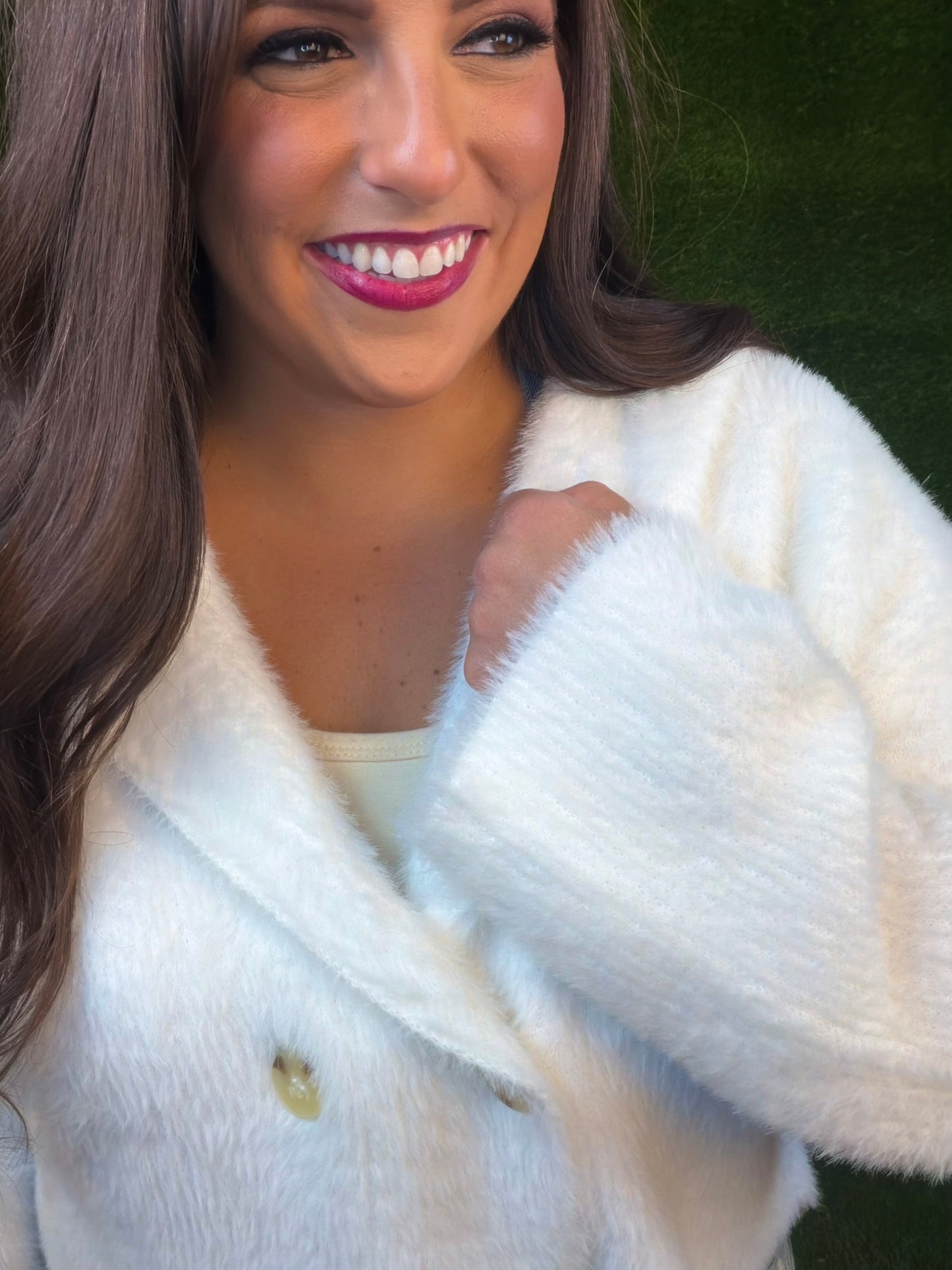 Cuddly Teddy Sweater - White