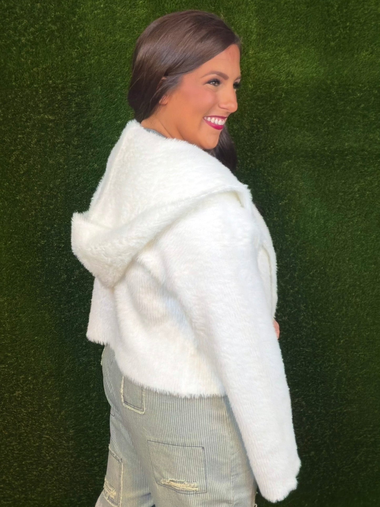 Cuddly Teddy Sweater - White