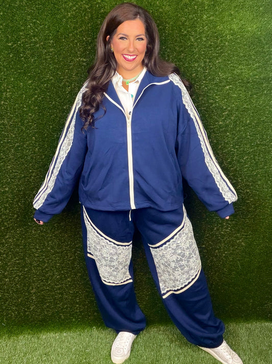 Retro Attitude Track Set - Navy