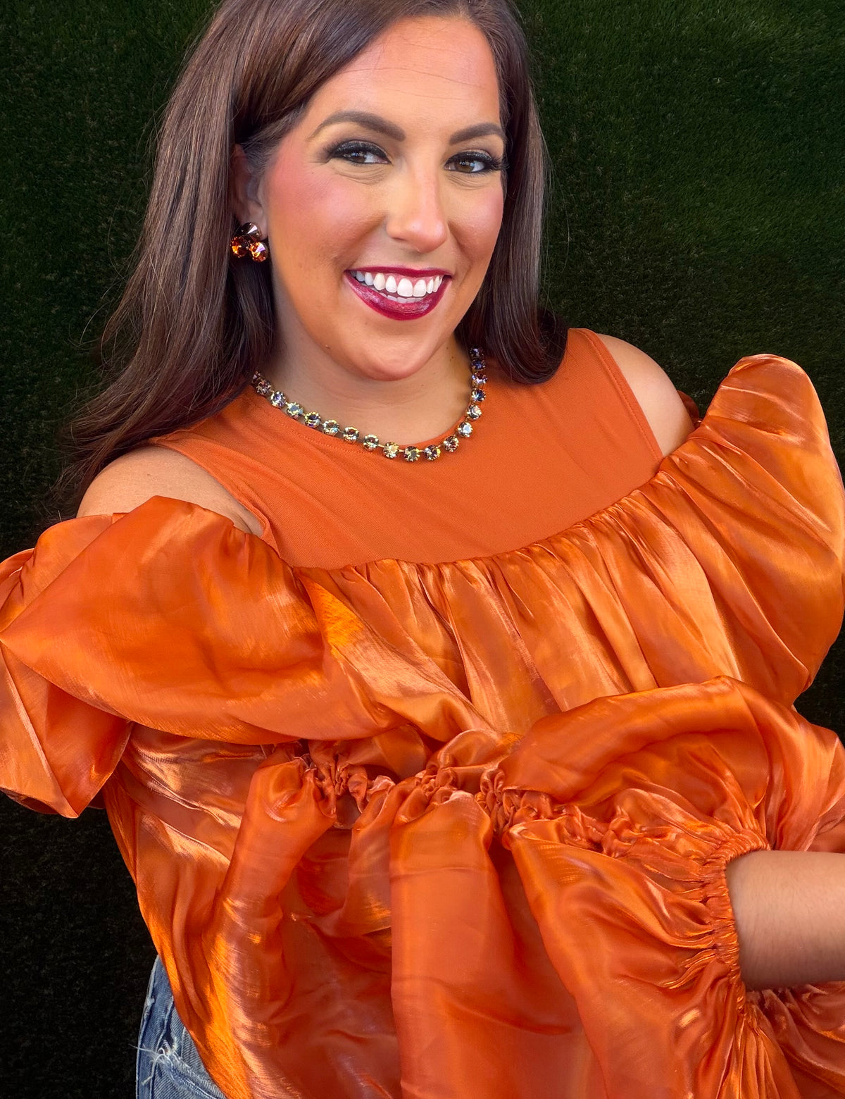 Siren Sunset Voluminous Top - Orange