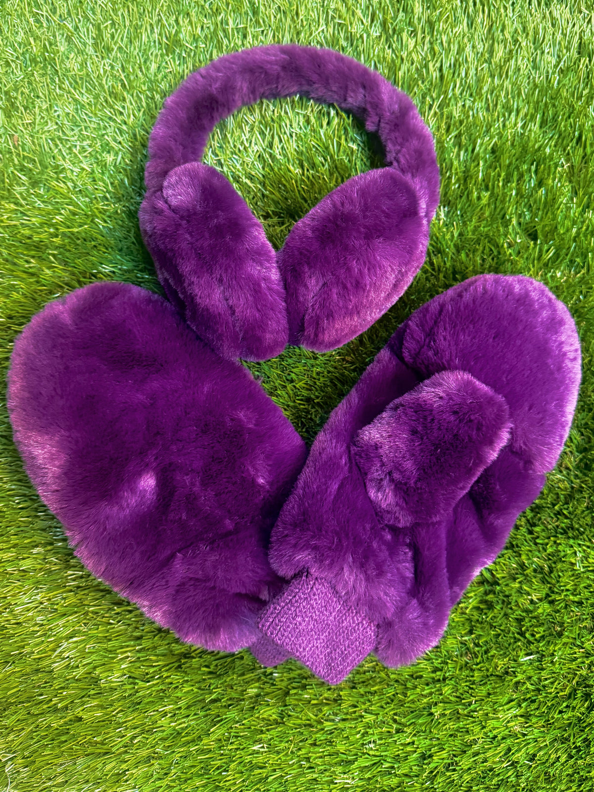 Candyland Earmuffs and Mittens - Purple
