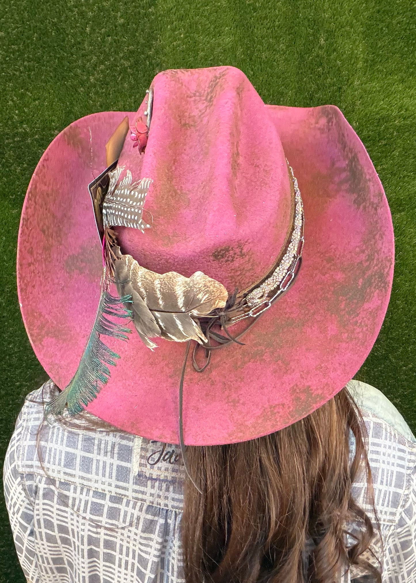 Plum Rose Cowboy Hat - Size Medium