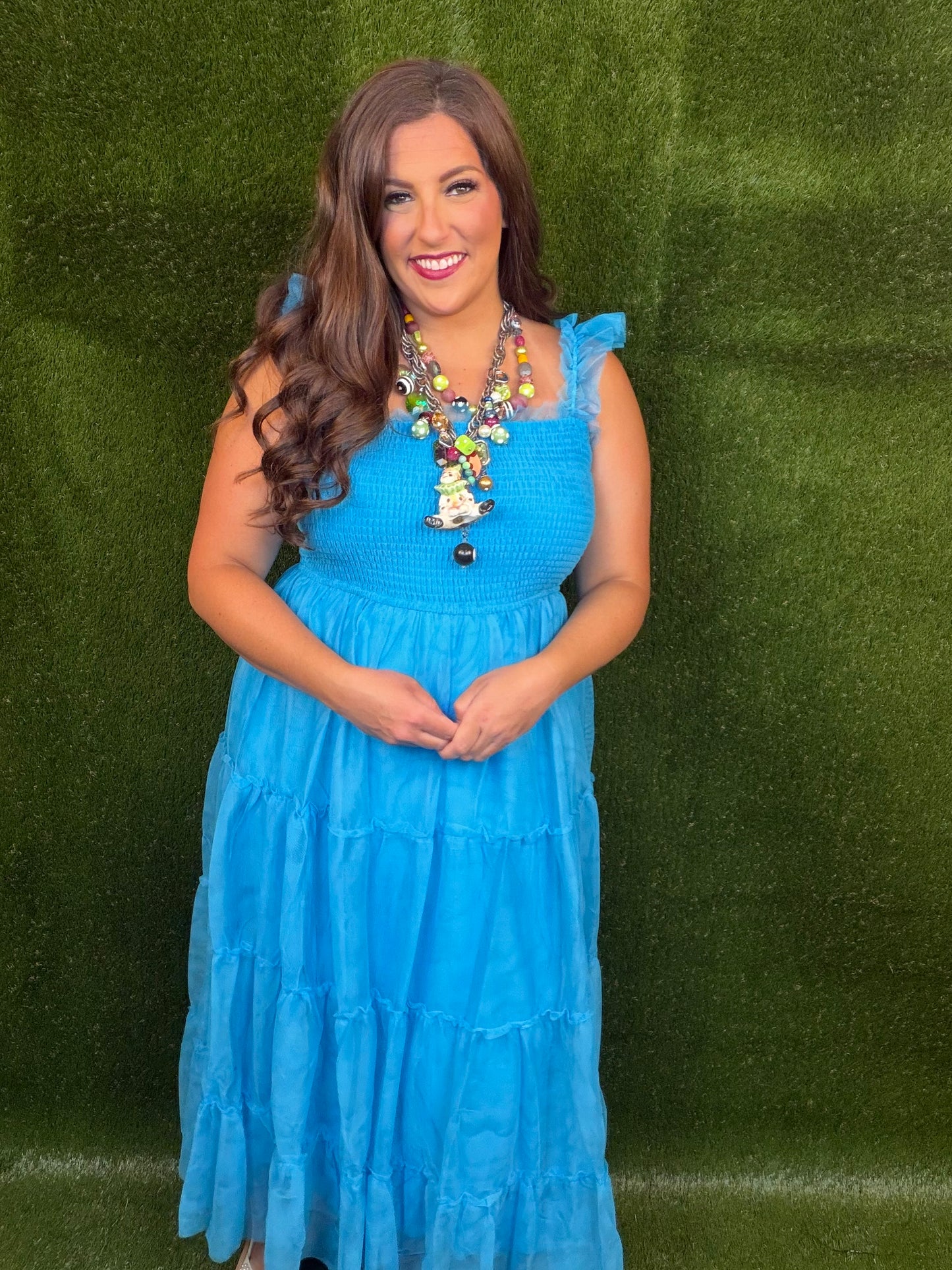 Belle Of The Ball Tulle Midi Dress - Hawaiian Blue