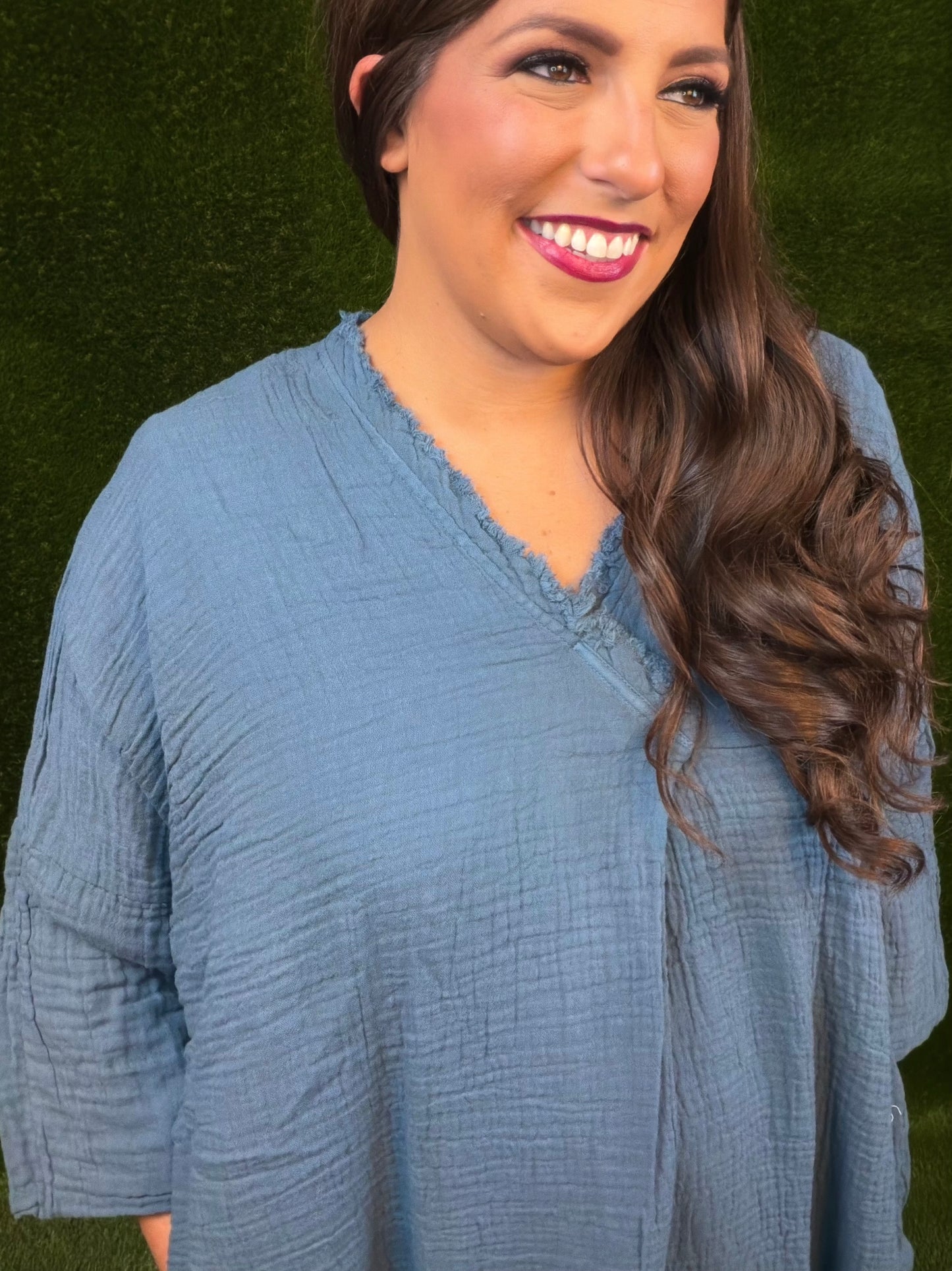 Misty Morning Dress - Slate Blue
