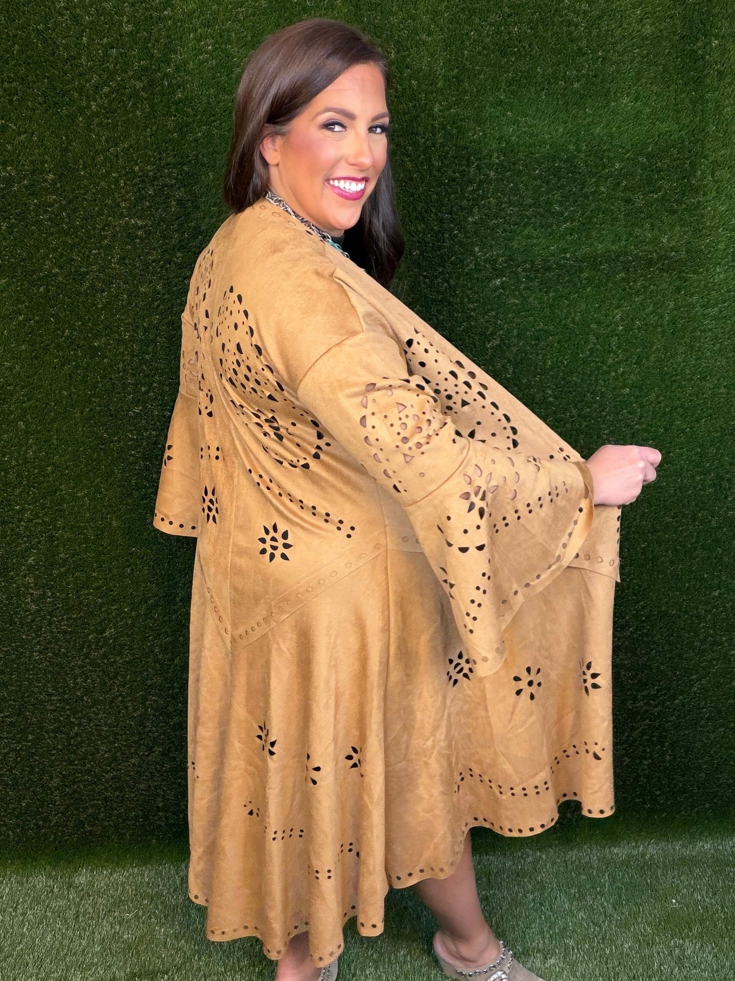 Hey There Cowgirl Kimono - Camel