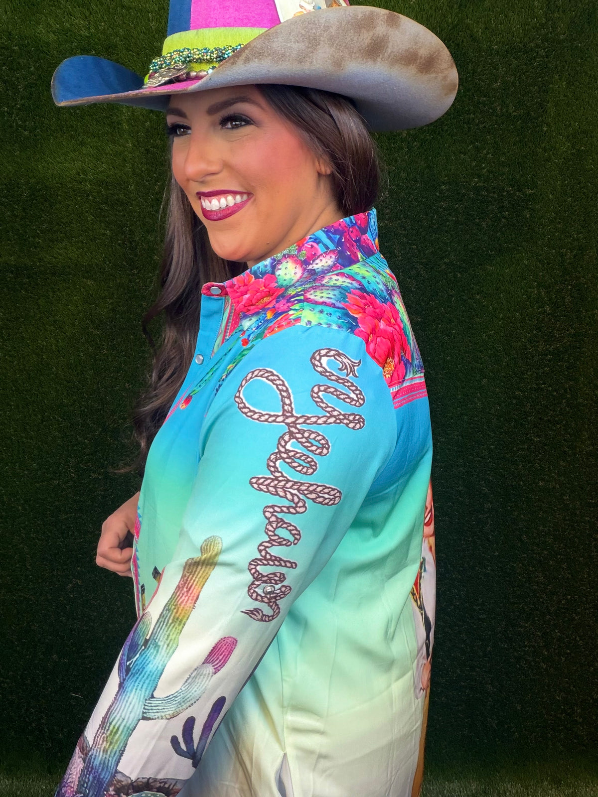 Yeehaw Colorful Cactus Cowgirl Duster