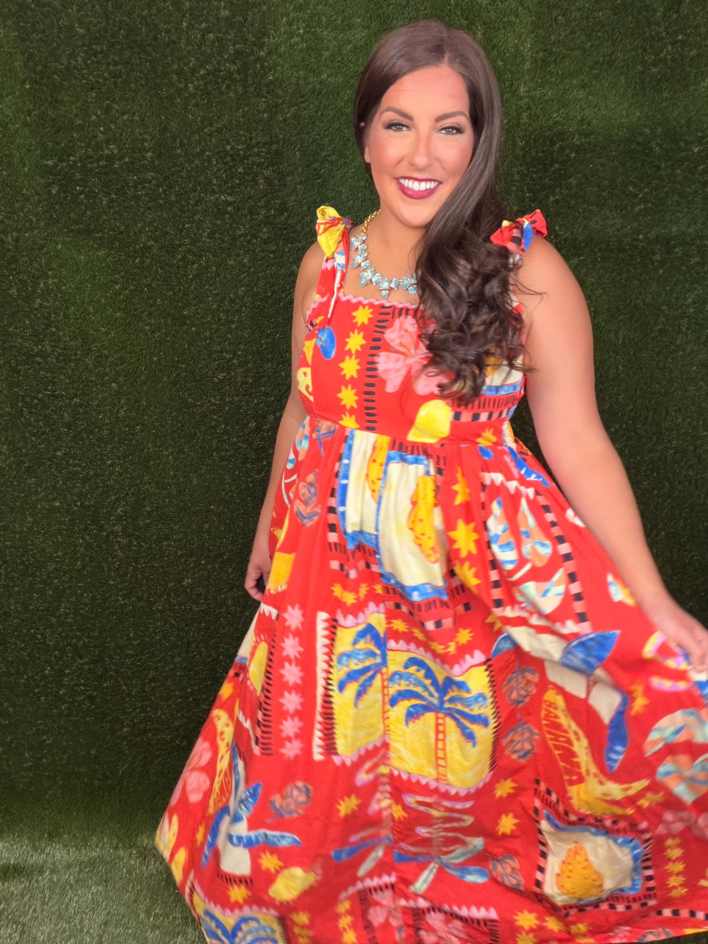 Savannah Maxi Dress - Retro Red