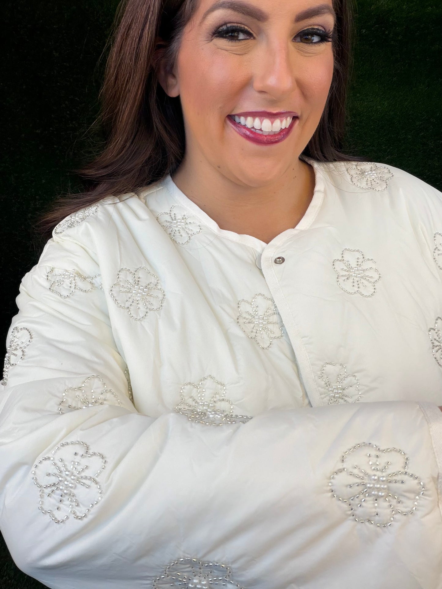 Blossoming Love - Floral Puffer Jacket