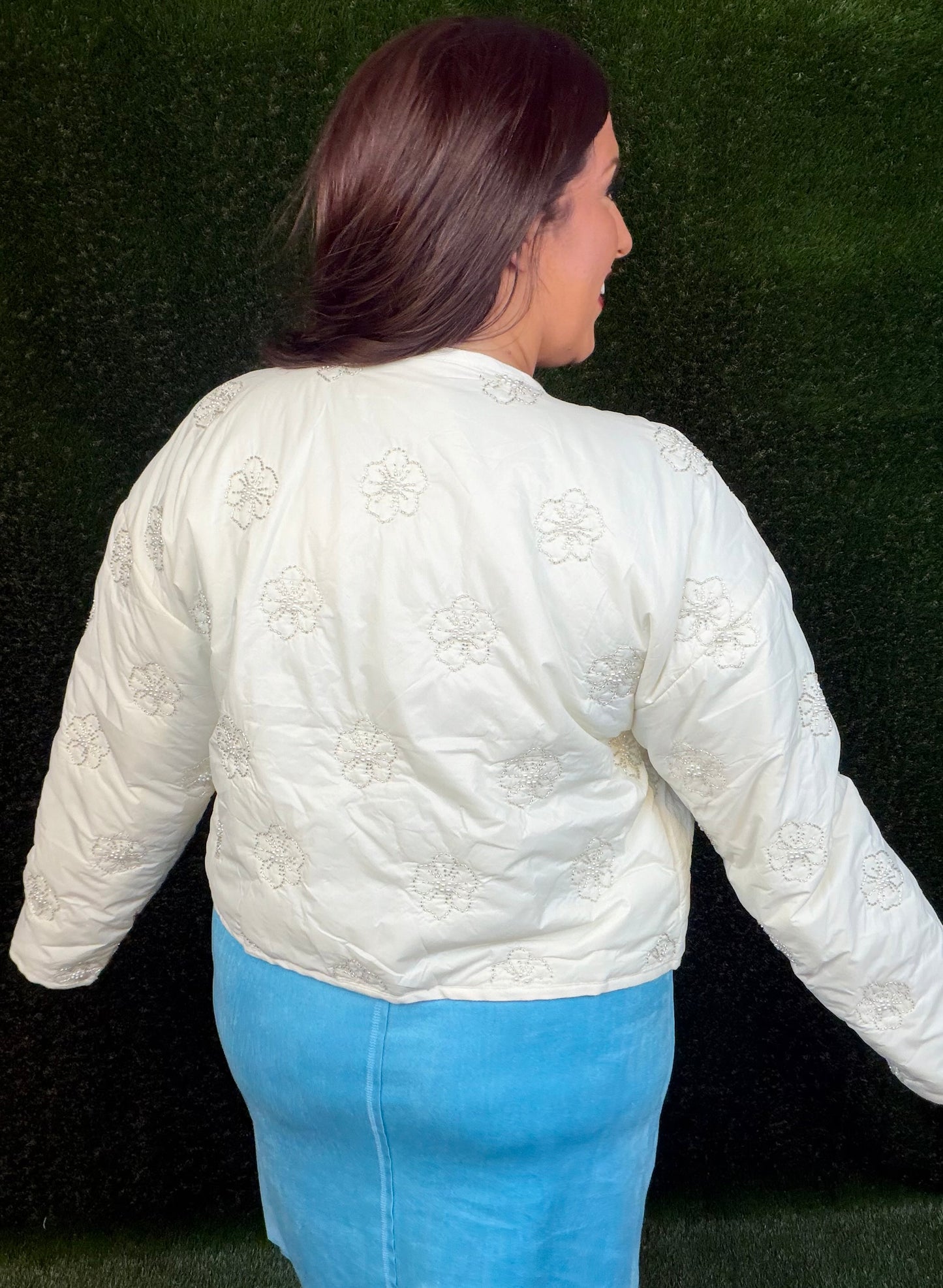 Blossoming Love - Floral Puffer Jacket