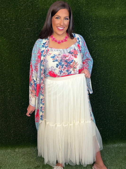 Day Dreamer Ruffle Tulle Skirt - Cream