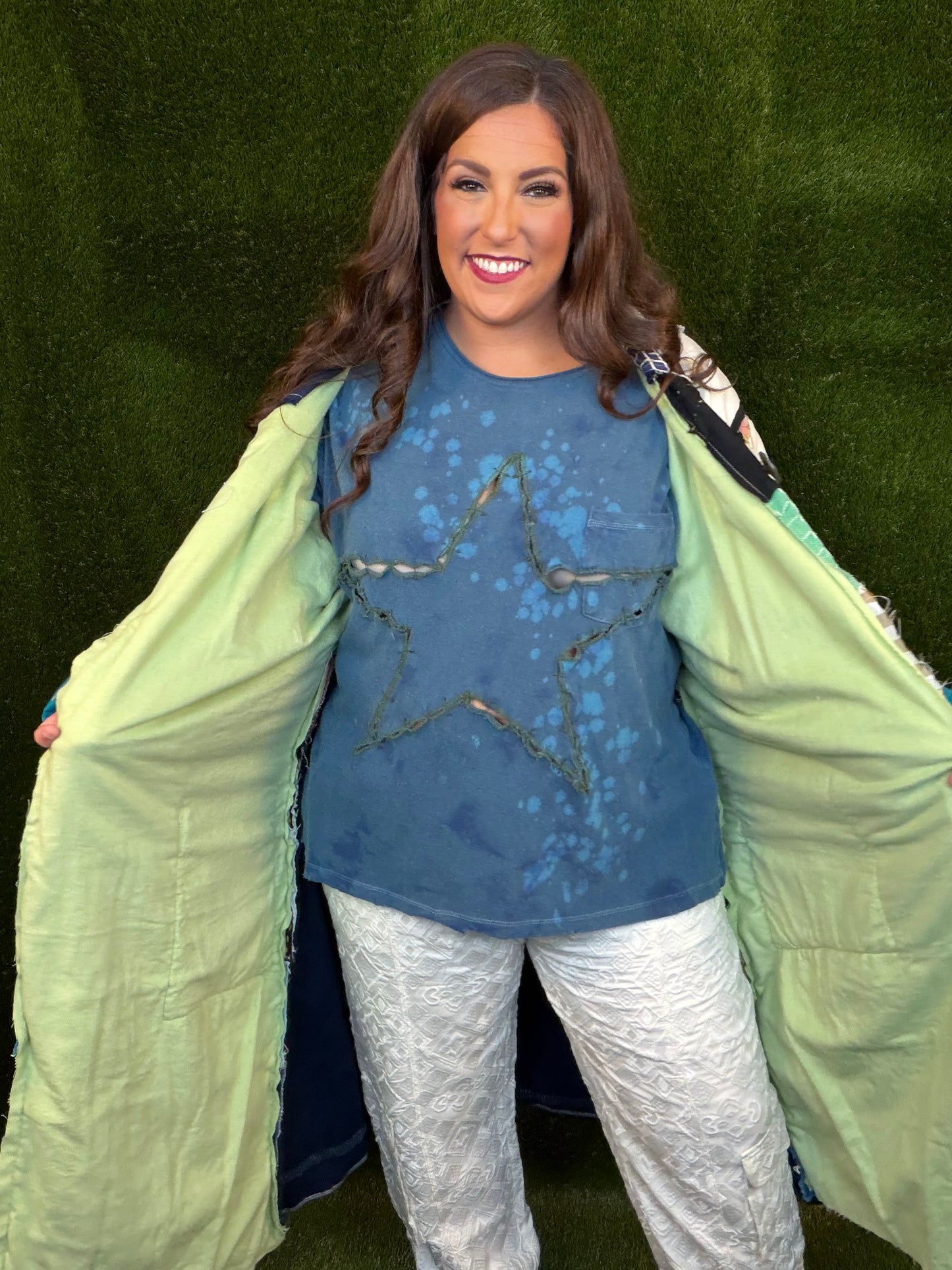 Coat Of Many Colors - Teal/Green