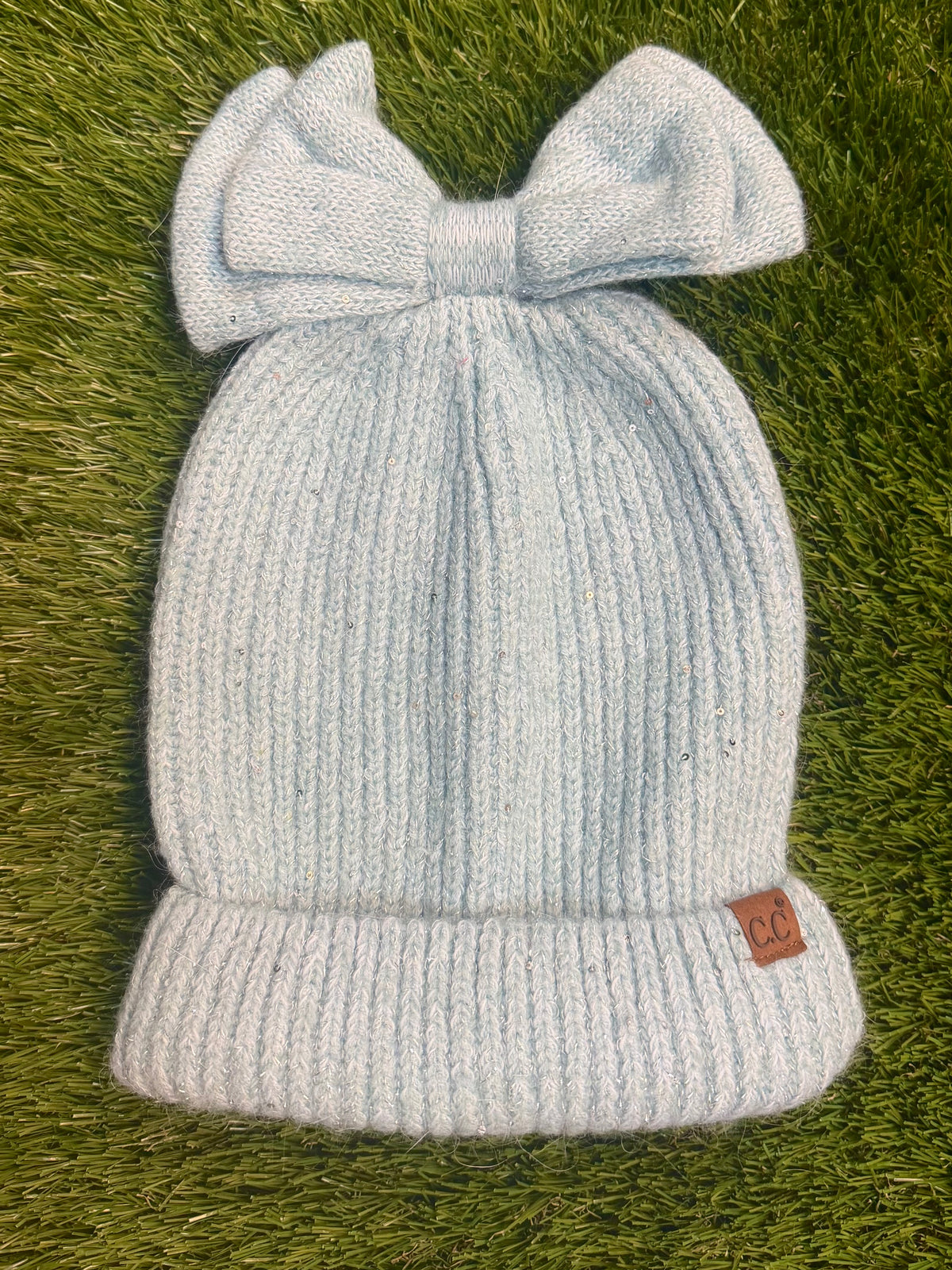 Put A Bow on It Hat - Blue/Silver