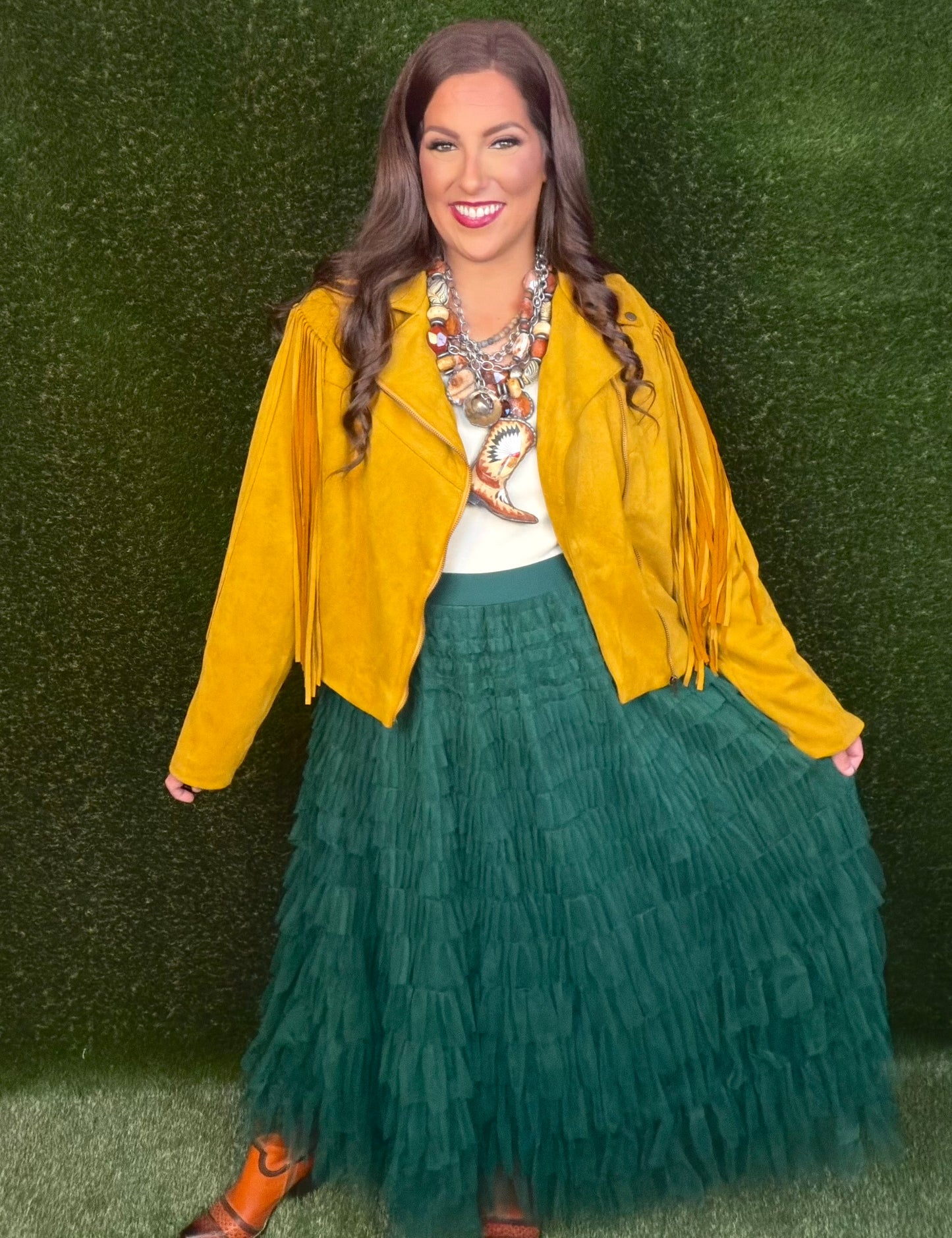 Secret Garden Maxi Skirt  - Green