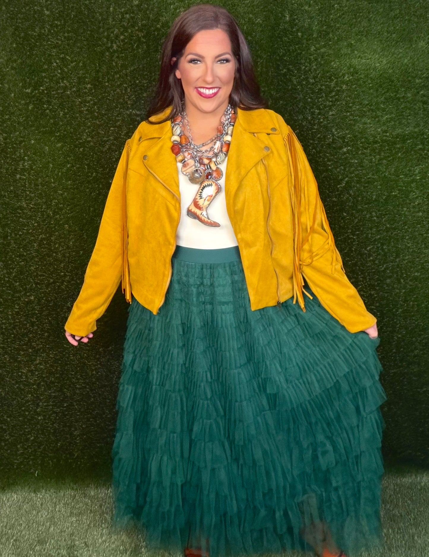 Secret Garden Maxi Skirt  - Green