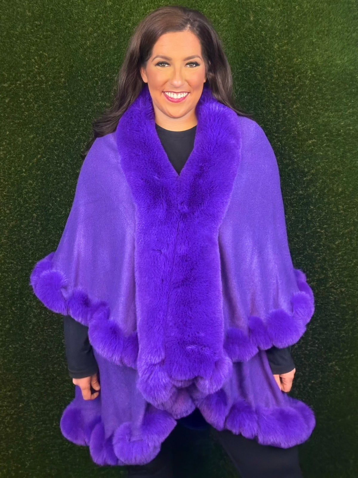 Purple Passion Faux Fur Cape