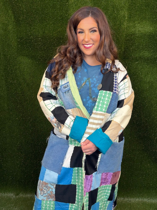 Coat Of Many Colors - Teal/Green