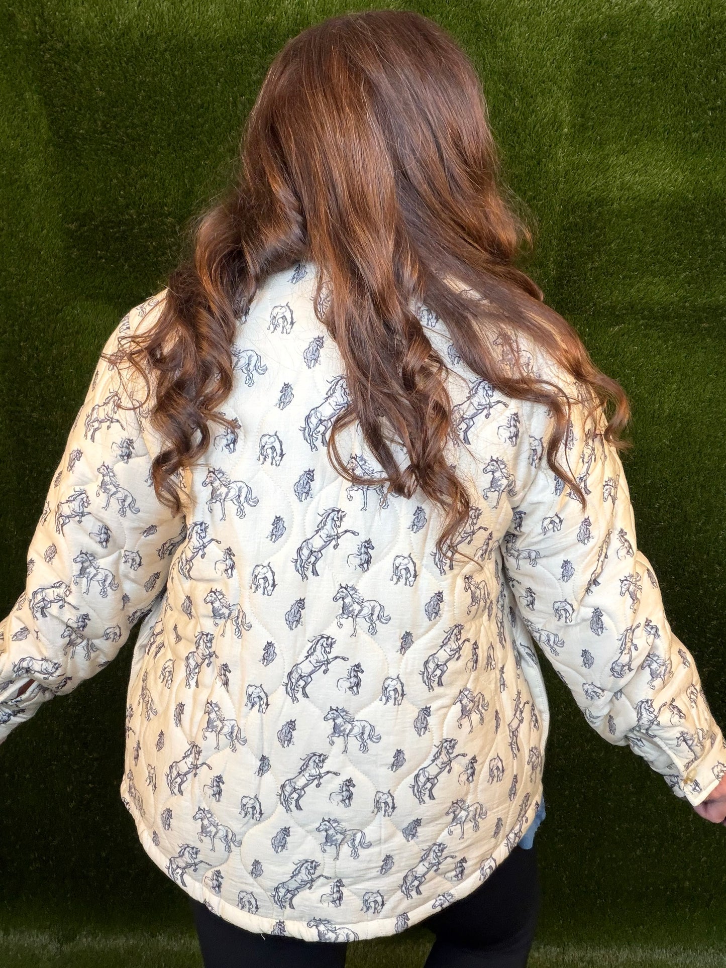 Run Like The Wind Quilted Horse Jacket
