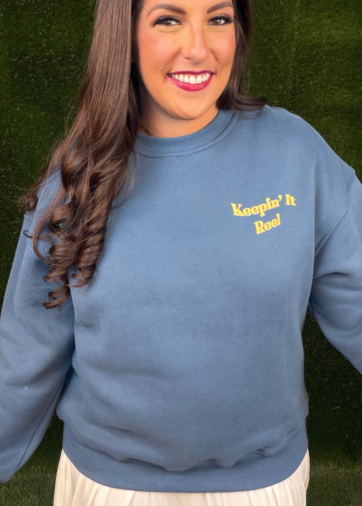 Keepin' It Reel Sweatshirt - Vintage Navy