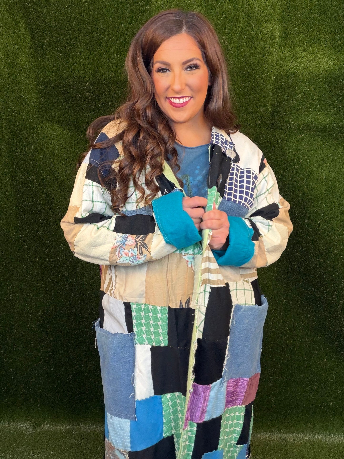 Coat Of Many Colors - Teal/Green
