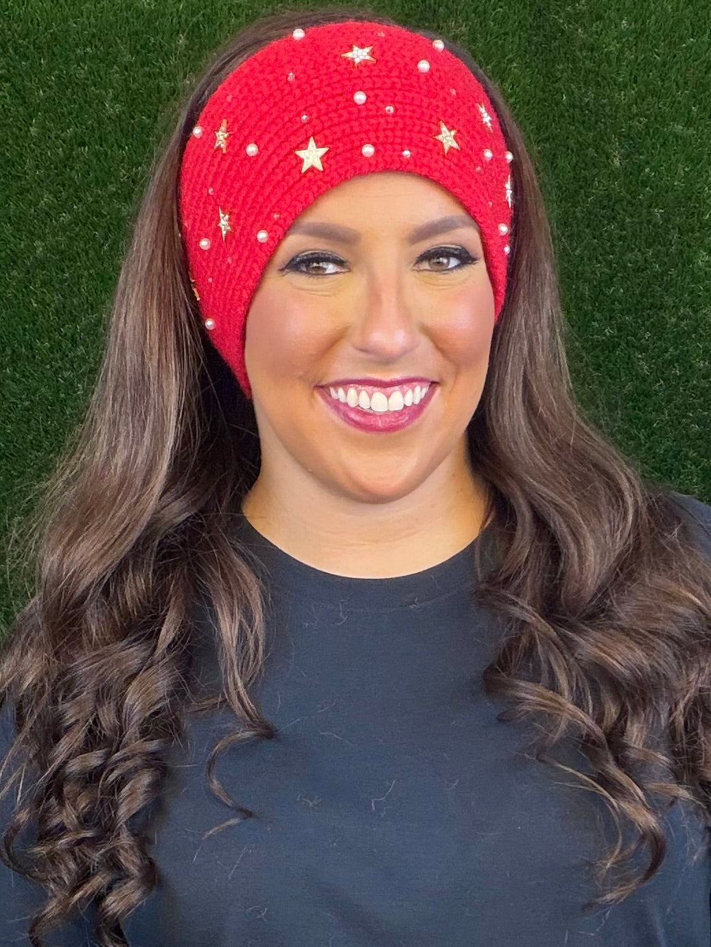 Star Spangled Winter Headband - Red