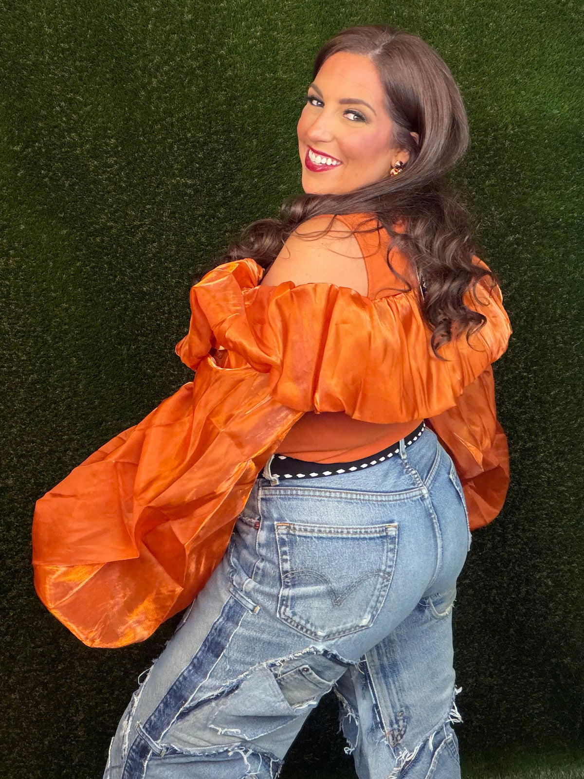 Siren Sunset Voluminous Top - Orange
