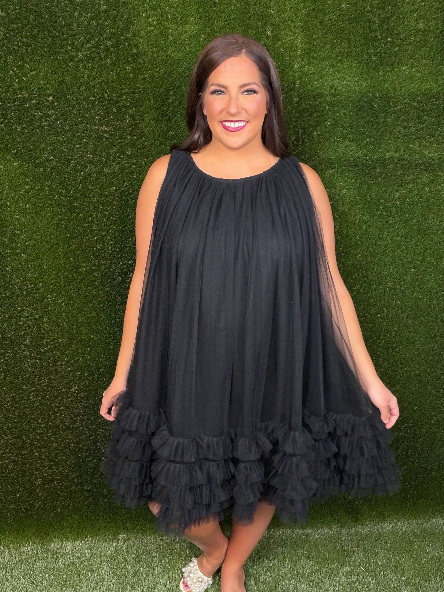 Shirley Temple Black Tulle Dress - Black
