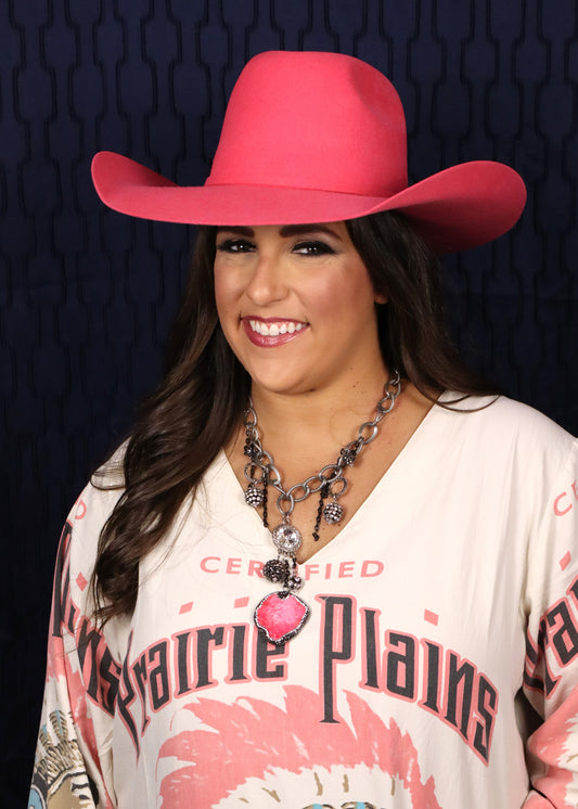 American Fuchsia Hat - Wool Cashmere (Montana Series)