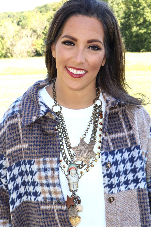 Attention Sheriff, Little Chief is in Town Necklace