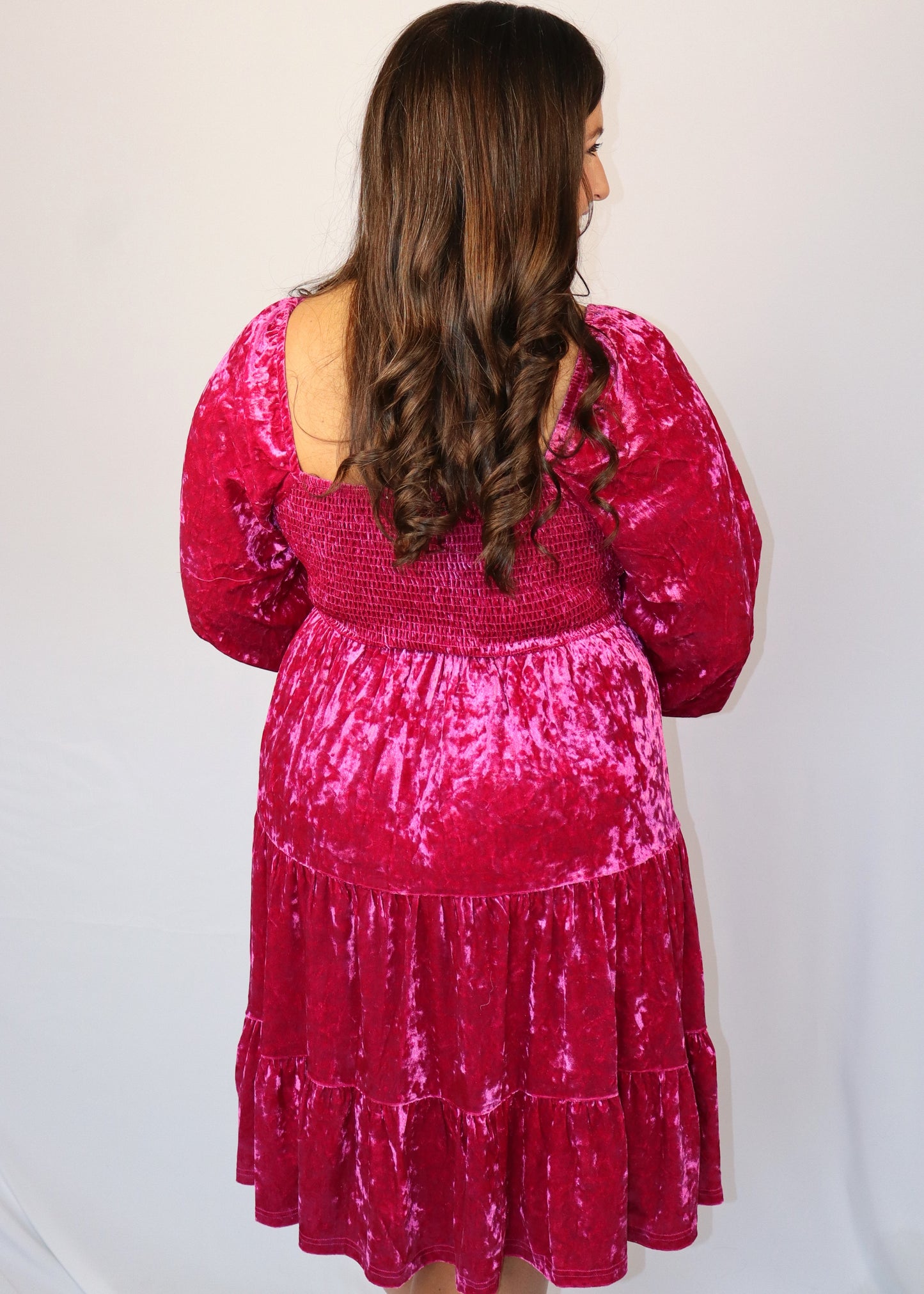 Audacious Ava Dress  - Fuchsia