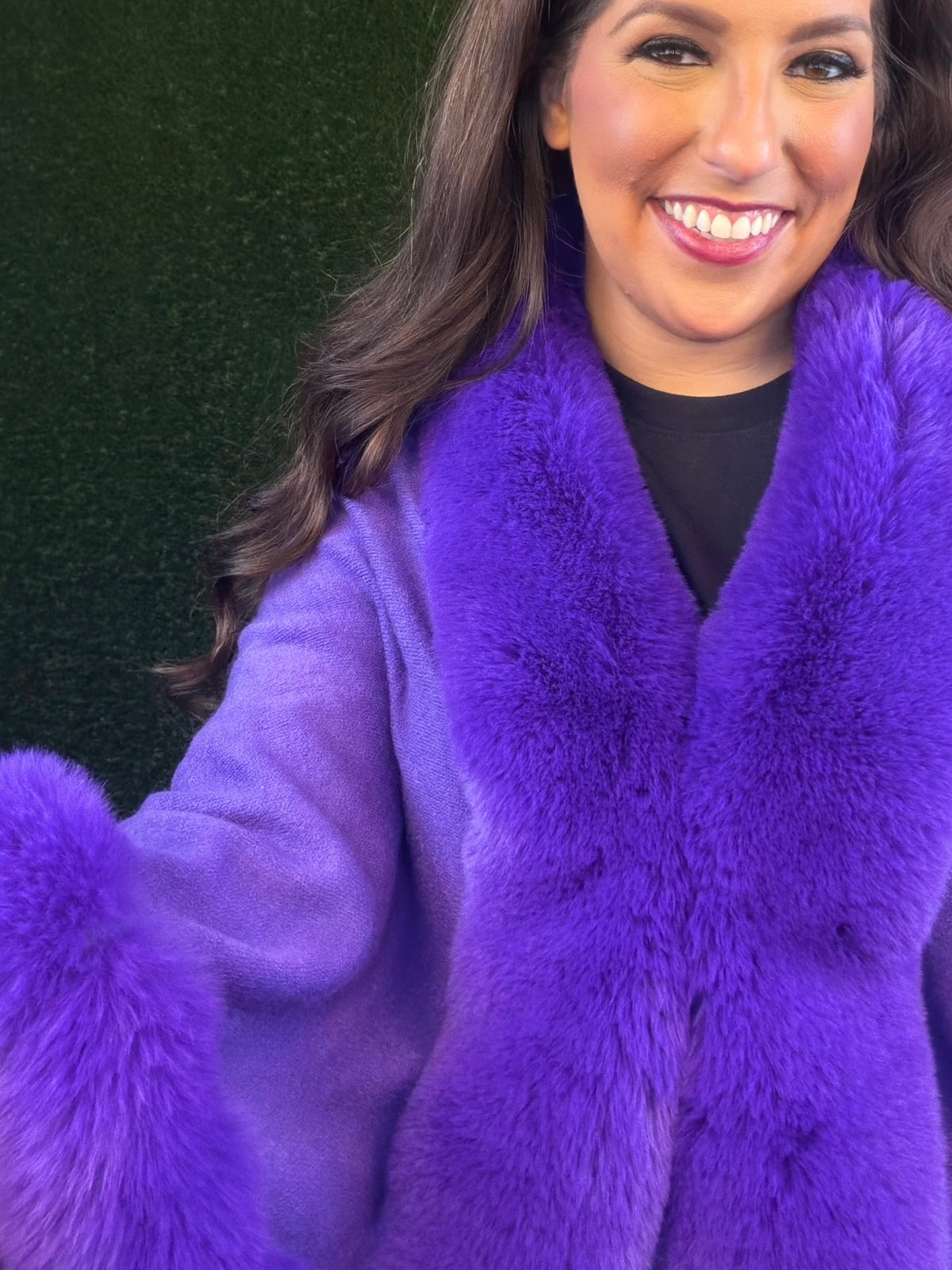 Purple Passion Faux Fur Cape