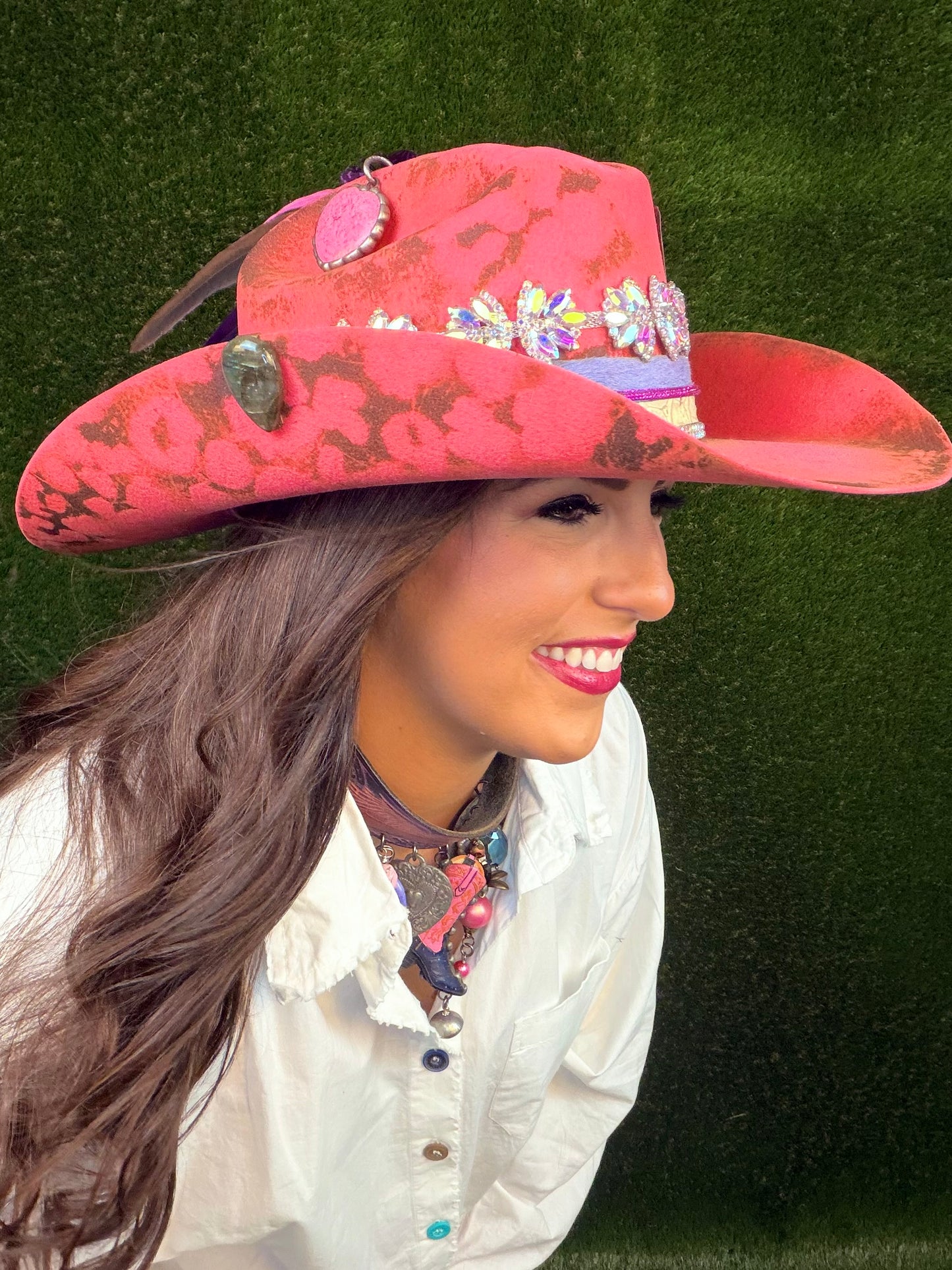 I Want Candy Cowboy Hat - Pink - Size Large