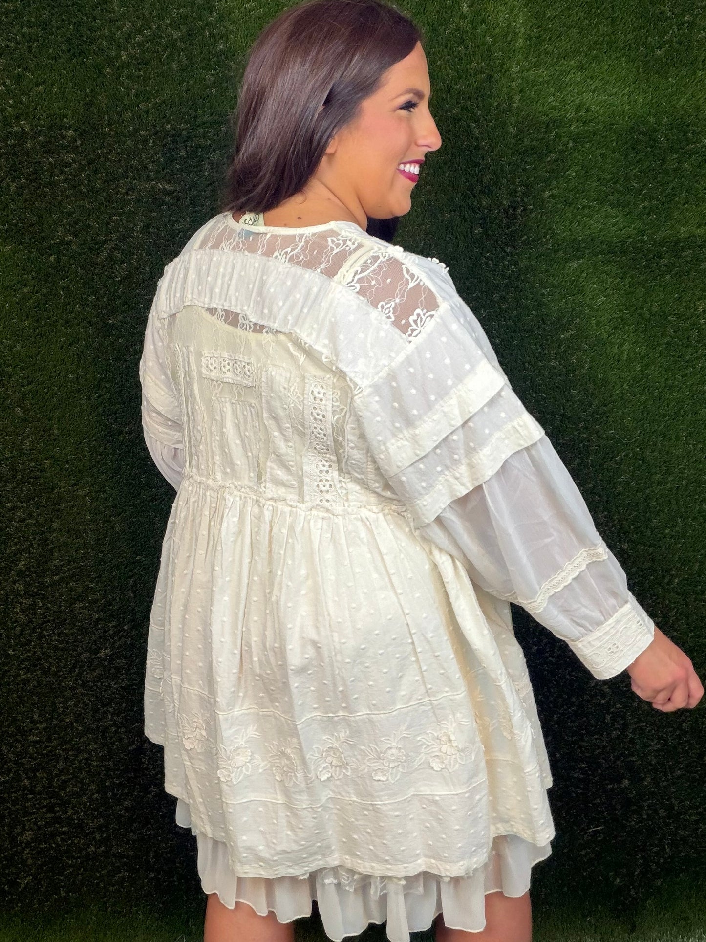 Romantic Views Tunic Dress - Cream