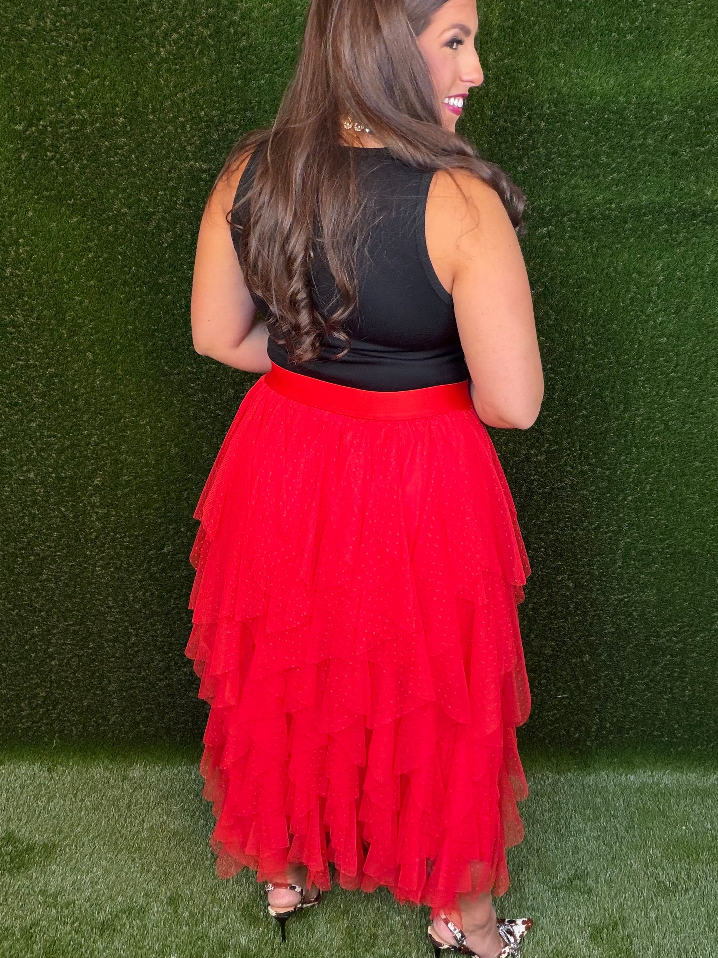 The Home Team Tulle Skirt - Red