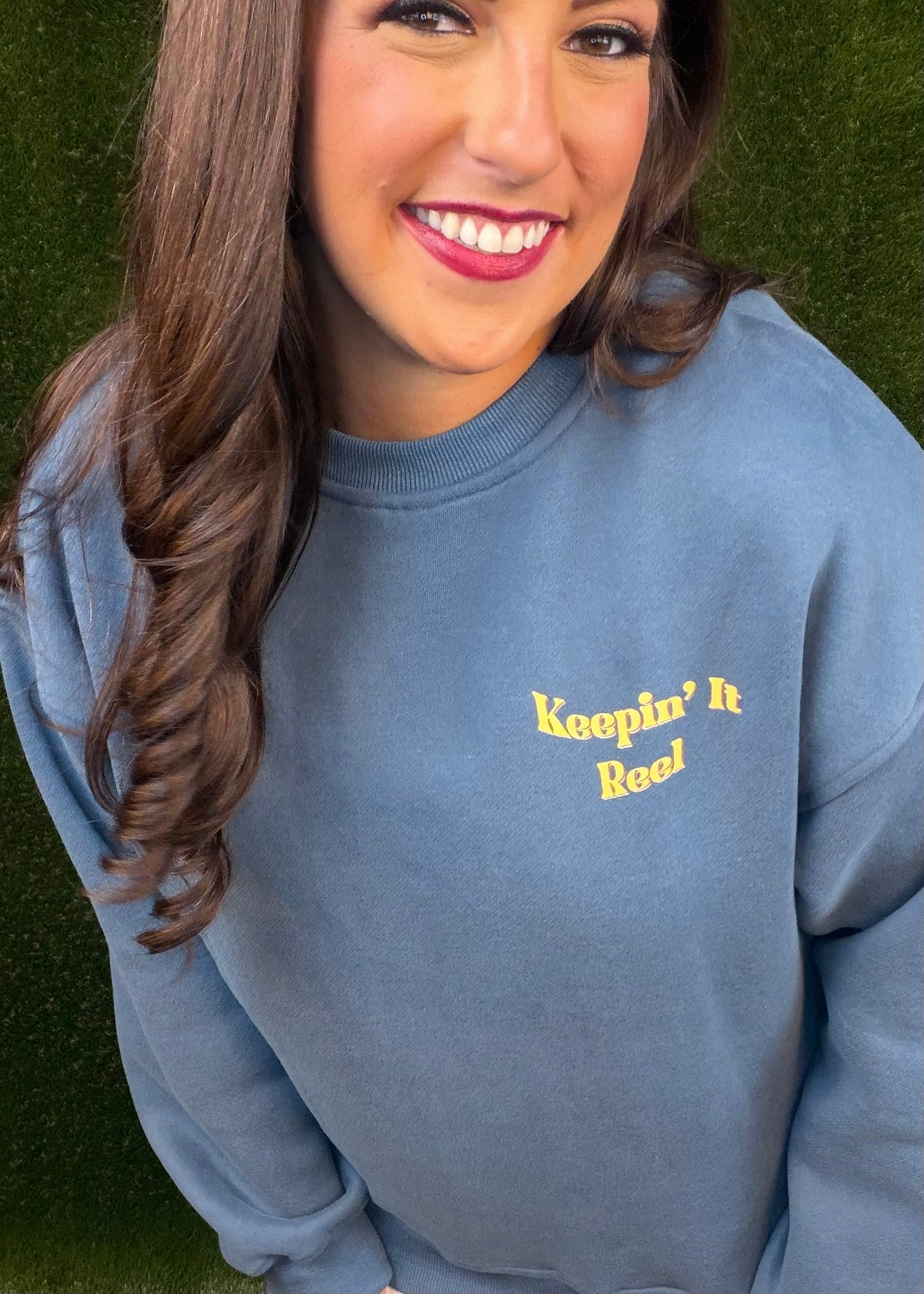 Keepin' It Reel Sweatshirt - Vintage Navy