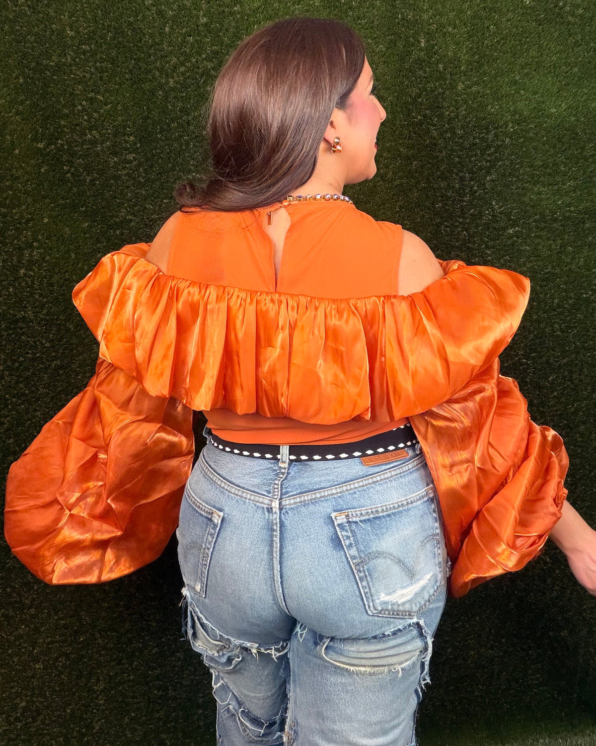 Siren Sunset Voluminous Top - Orange
