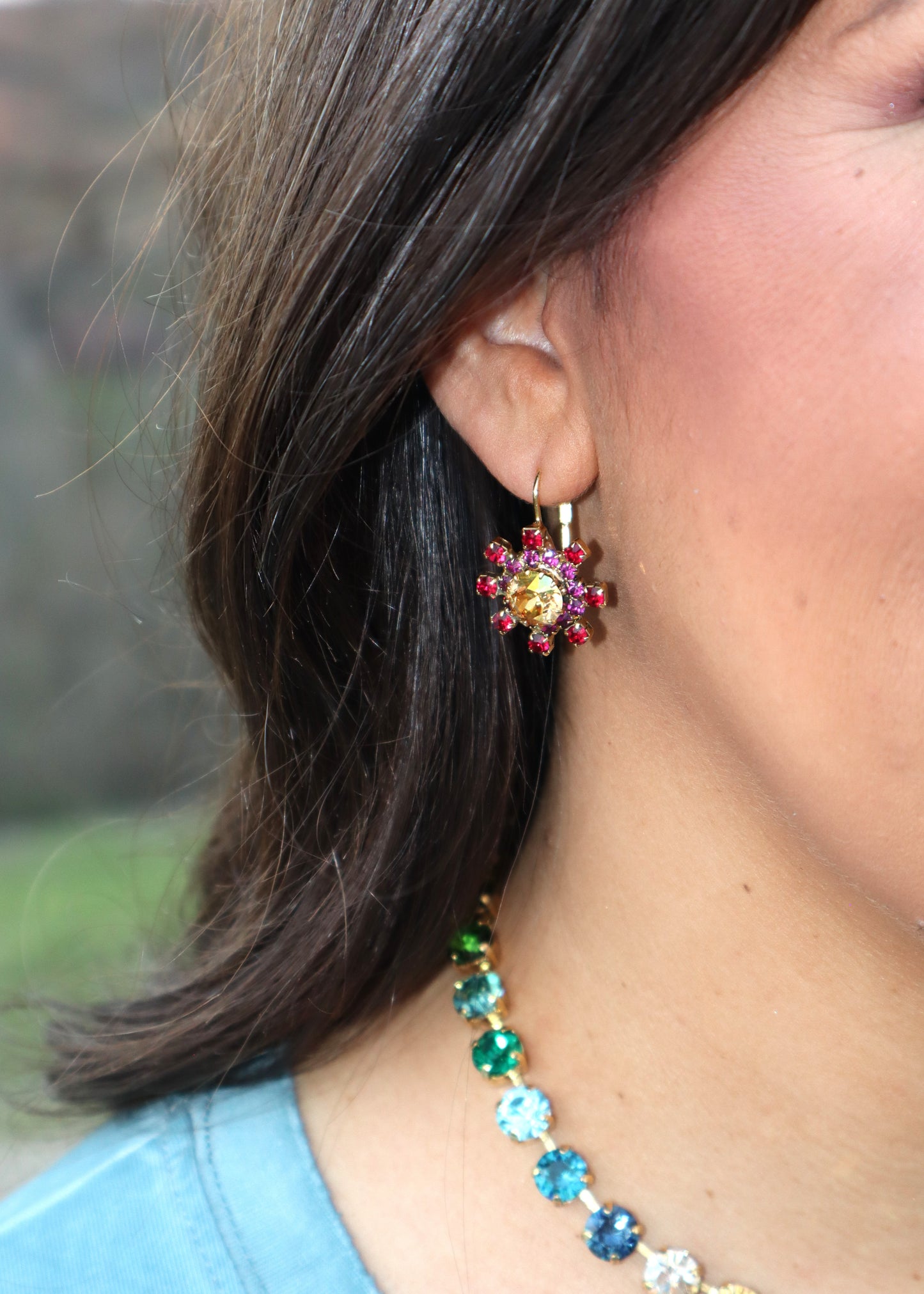 Blaire Earrings - Scarlet