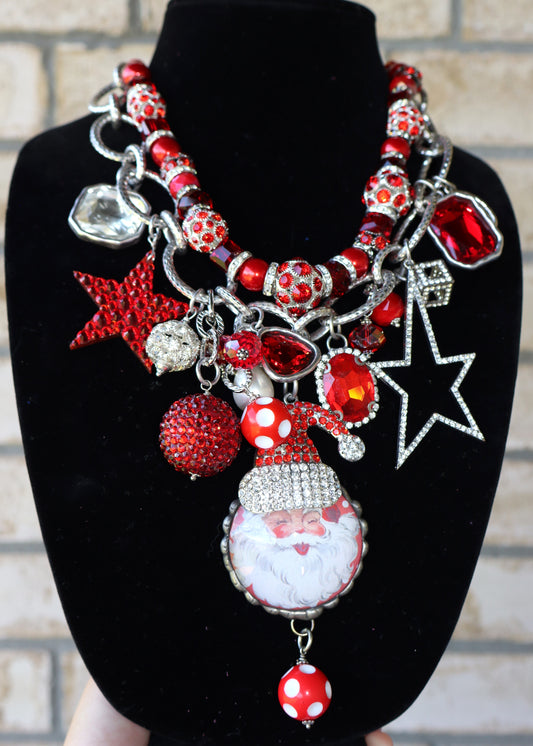 Blushing Santa Necklace