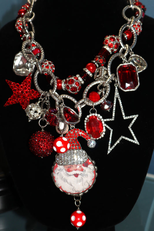 Blushing Santa Necklace