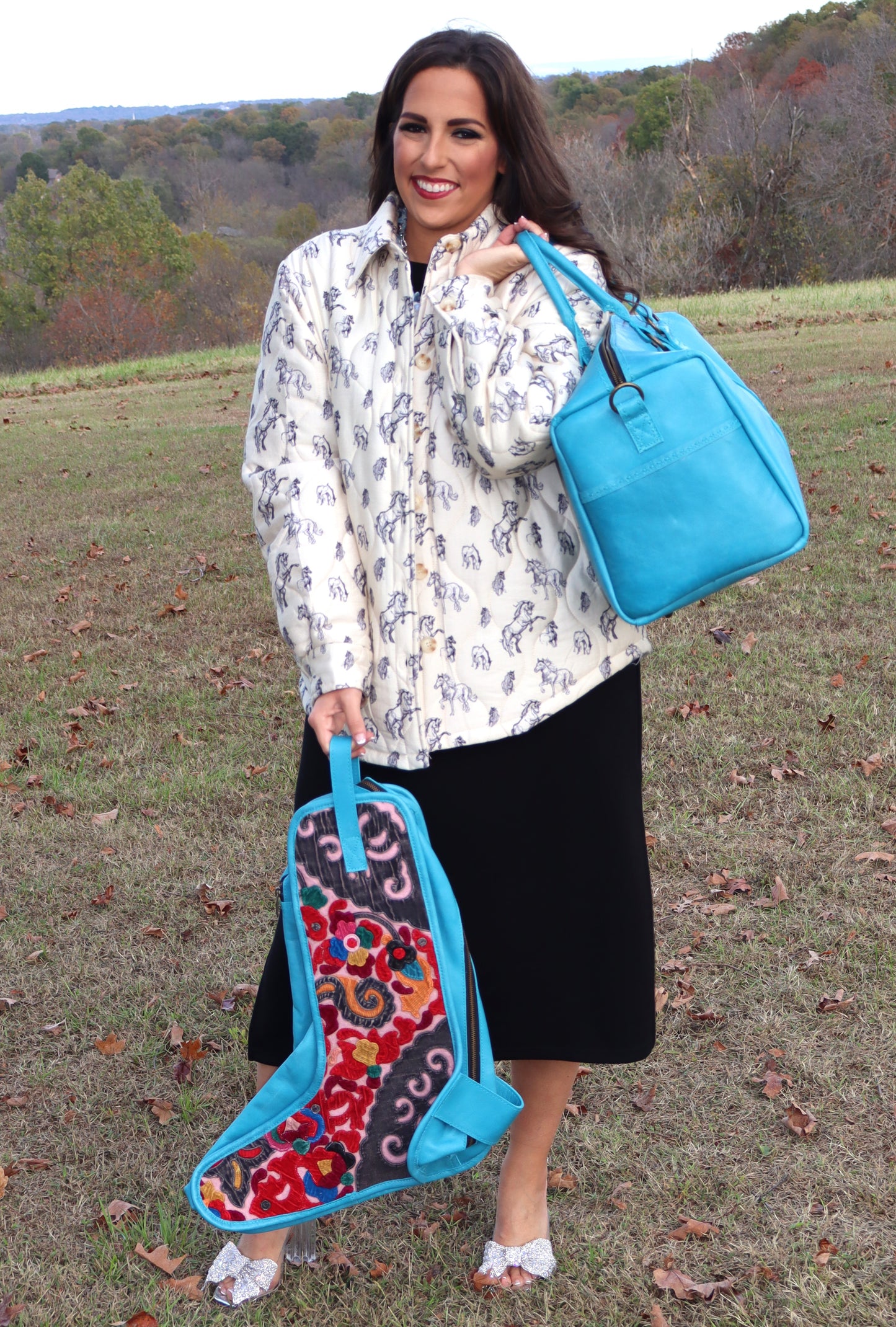 Brooklyn Boot Bag - Turquoise