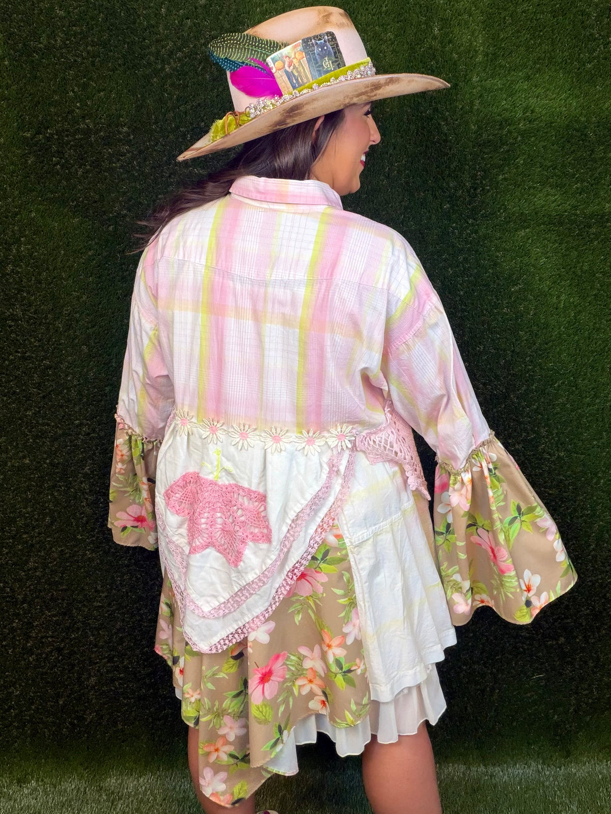Baby (Pink) Love Plaid Floral Dress