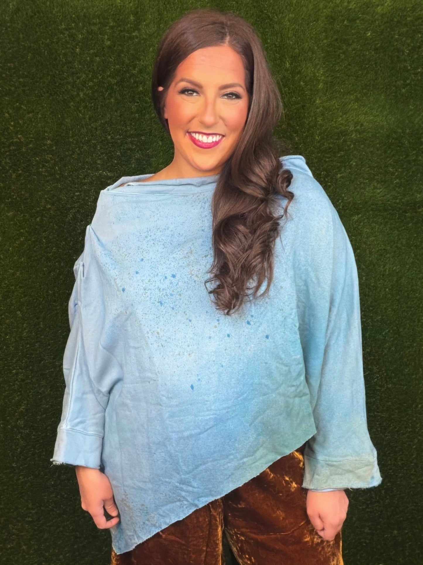 Modern 80's Sweatshirt - Dusty Blue