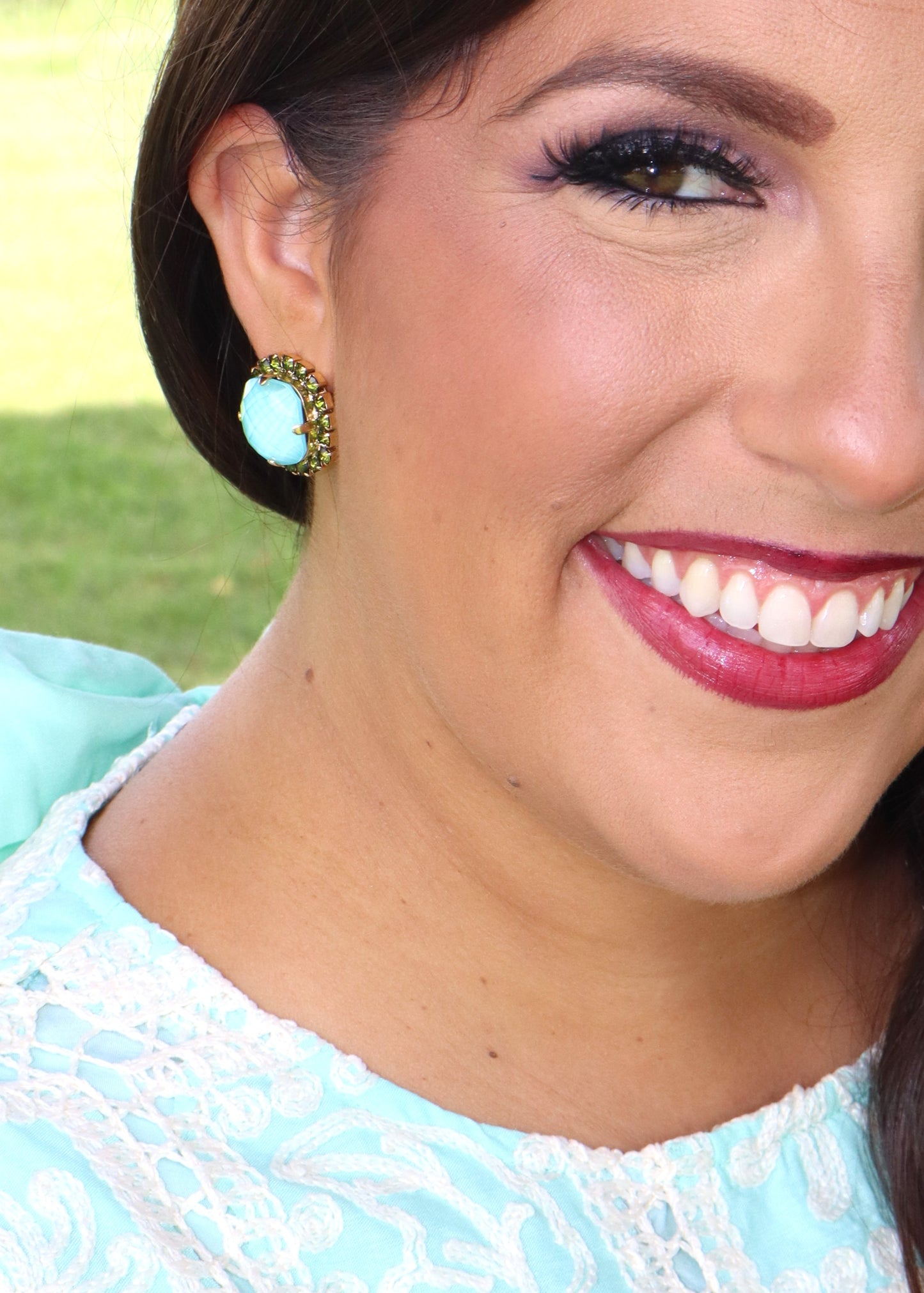 (Unfoiled) Cambrie Earrings - Turquoise