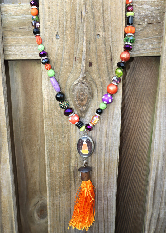 Candy Corn Rocks Necklace