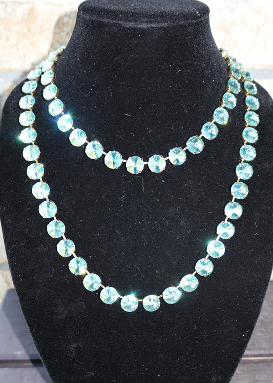 Celia Necklace - Aqua Champagne