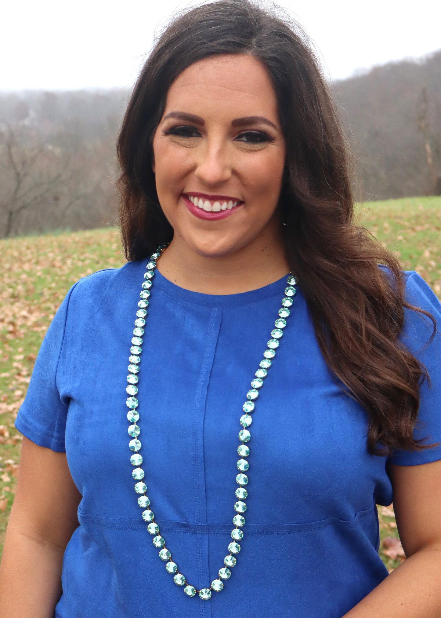 Celia Necklace - Aqua Champagne