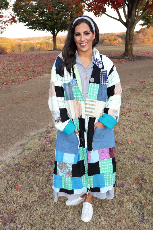 Coat Of Many Colors - Teal/Green