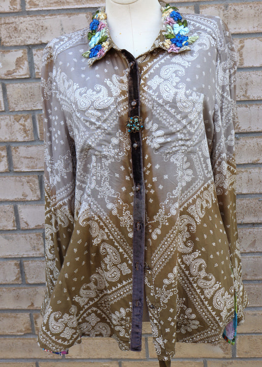 Coquette Garden Party Button-Up Shirt